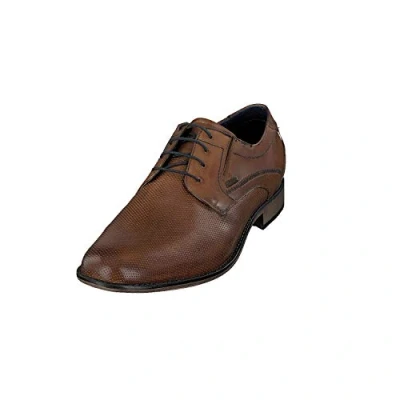 Abbildung von bugatti Business Halbschuh aus Leder, Derby mit Hand Finish und Perforation, Braun, 45 EU