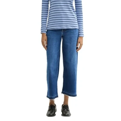 Abbildung von TOM Tailor Cropped Culotte Jeans Relaxed Fit, Damen, Größe: 27x28, Clean mid stone blue denim