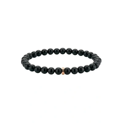 Abbildung von LIEBESKIND Beads 6mm mit Logotag in Edelstahl, Schwarz, 17 cm