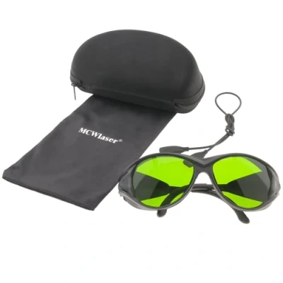 Abbildung von MCWlaser Laser Schutzbrille 1064nm 1080nm Brille CE OD5+ Safety Goggles 190 470nm &amp; 800 1700nm Für Fiber Laserreinigung Schweißen UV Markierung Diode, ND:YAG Absorption Type EP 8 Stil 2