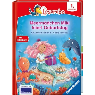 Abbildung von Meermädchen Miki feiert Geburtstag Lesen lernen mit dem Leseraben Erstlesebuch Kinderbuch ab 6 Jahren Lesenlernen 1. Klasse Mädchen und Jungen (Leserabe Klasse) Lesestufe)