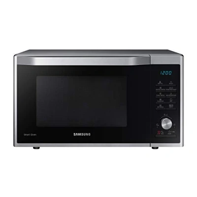 Abbildung von Samsung MC32J7055CT/EG Kombi Mikrowelle mit Grill und Heißluft, 900 W, 32 ℓ Garraum (Extra Groß), 52,3 cm Breite, Slim Fry, Hefeteig /Joghurt Programm, Silber