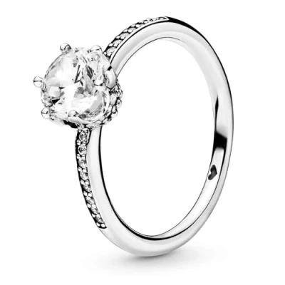Abbildung von PANDORA Damen Solitär Freundschaftsring 925_Sterling_Silber mit &#039; Ringgröße 50 198289CZ