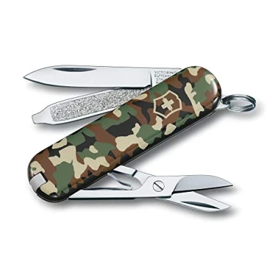 Abbildung von Victorinox Schweizer Taschenmesser, Klein, Classic SD, Multitool, Swiss Army Knife mit 7 Funktionen, Klinge, Nagelfeile, Schraubendreher