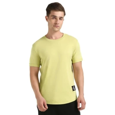 Abbildung von Calvin Klein Jeans Badge TURN UP Sleeve Tshirt basic, Herren, Größe: 3XL, Leek green