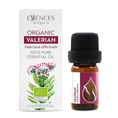 Abbildung von Essences Bulgaria BIO Baldrian Ätherisches Öl 5 ml Valeriana officinalis Für Guten Schlaf, Entspannung, Stressabbau Aromatherapie Therapeutischer Grad 100% Reines