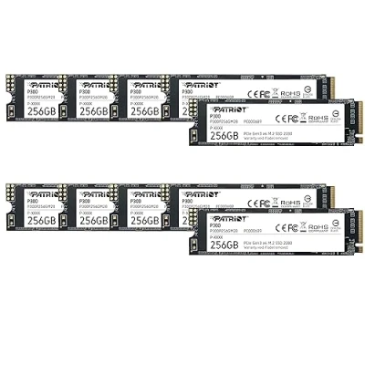 Abbildung von Patriot P300 256GB Interne SSD NVMe PCIe Gen 3x4 M.2 2280 Solid State Drive 10er Pack