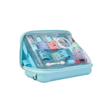 Abbildung von Lip Smacker Frozen Schminkkoffer, Reiseschminkkoffer für Kinder mit Lidschattenpalette, Make up Lippen und Nägel, Inklusive Beautyzubehör