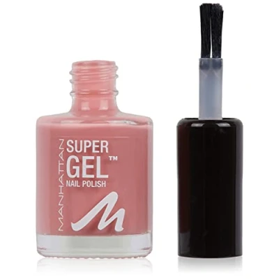 Abbildung von Manhattan Super Gel Nagellack Maniküre Effekt ganz ohne UV Licht Pinker Nail Polish mit bis zu 14 Tagen Halt Farbe Pop Princess Pink 240 1 x 12ml