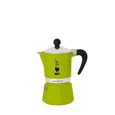Abbildung von Bialetti 4973 Rainbow Caffettiera Colorata, Alluminio, Verde, 6 Tazze, Grün