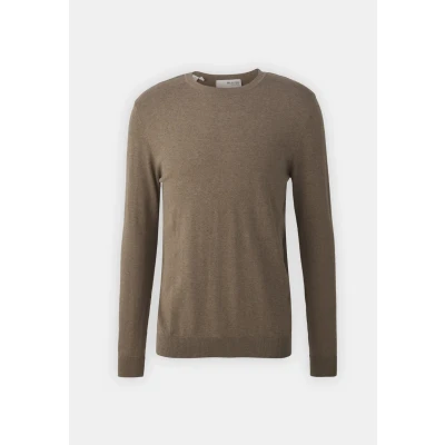 Abbildung von Selected Homme Slhberg CREW NECK Strickpullover, Herren, Größe: XXL, Teak/melange