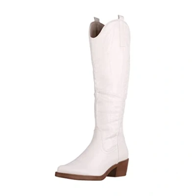 Abbildung von Elara Cowboy/Bikerboot, Damen, Größe: 40, Weiss Schuhe