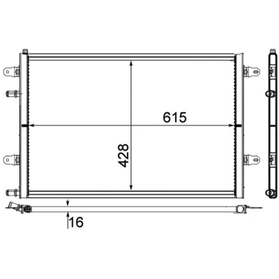 Abbildung von MAHLE ORIGINAL CIR 10 000P Niedertemperaturkühler, Ladeluftkühler