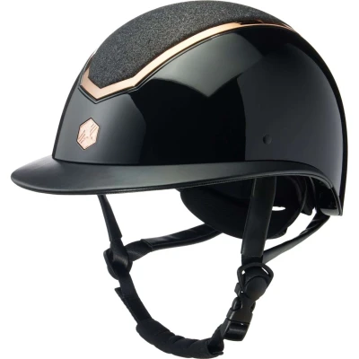 Abbildung von Charles Owen Reithelm Kylo Sparkly Wide Peak Black Gloss/Rose Gold 58 61cm