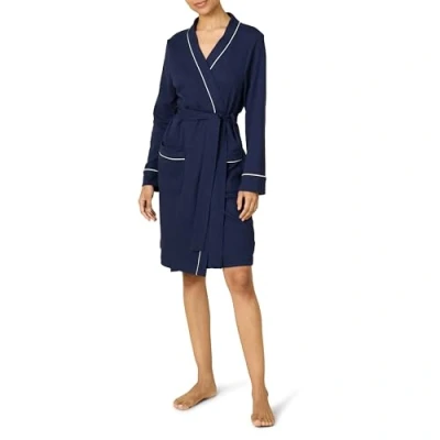Abbildung von Amazon Essentials Damen Leichter Waffel Bademantel, Mittellang (Erhältlich In Übergröße), Marineblau, M