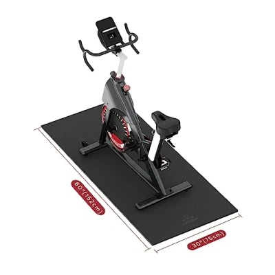 Abbildung von HAPBEAR Bodenschutzmatte Für Sportgeräte Fitnessgeräte Hohe Dichte PVC, 152 x 76 cm 6 mm Dicke, Bodenmatte Unter Laufband, Ellipsentrainer, Peloton Fahrradmatte