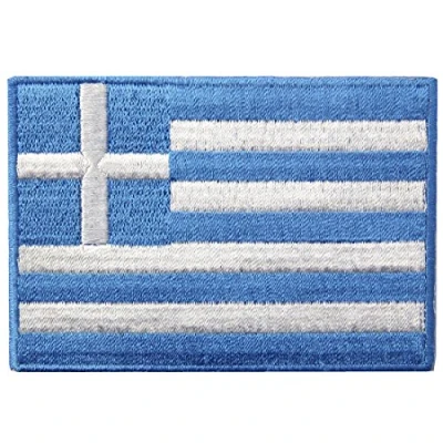 Abbildung von Griechenland Flagge Flicken Bestickter Aufnäher zum Aufbügeln/Annähen