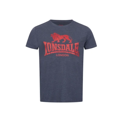 Abbildung von Lonsdale Silverhill Tshirt print, Herren, Größe: XXL, Marl navy/dark red