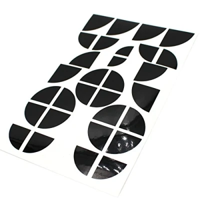 Abbildung von Finest Folia 4D Carbonfolie Emblem Ecken kompatibel mit BMW selbstklebend wasserfest Aufkleber Auto Zubehör(K004 Schwarz Glanz)
