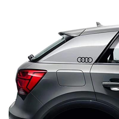 Abbildung von Audi 8W0064317E Dekorfolie Emblem Design Ringe Logo Aufkleber Sticker schwarz