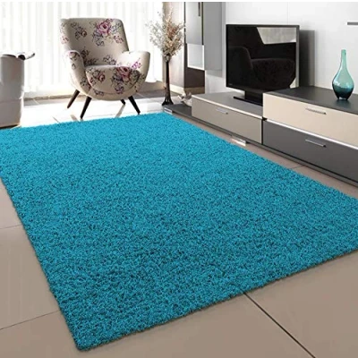Abbildung von SANAT Teppich Wohnzimmer Aqua Hochflor Langflor Teppiche Modern, Größe: 60x110 cm