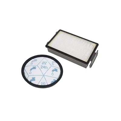 Abbildung von Rowenta ZR007700 Filter Kit für X Ô Staubsauger Modelle geeignet für: IX7757, IX7767 und IX7777 bestehend aus 1x Schaumstofffilter Hochfiltrationsfilter Schwarz/Weiß