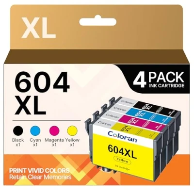 Abbildung von Coloran 604XL Multipack Ersatz für Epson 604 Patronen XP 2205 2200 3200 3205 4200 4205 WF 2910 2930 2935 2950 (4er Pack)