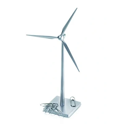 Abbildung von TROIKA Windrad FRESH WIND WIN01/MA Büroklammerhalter mit Magnet (inkl. 5 Klammern) Schreibtisch Objekt matt silber das Original von