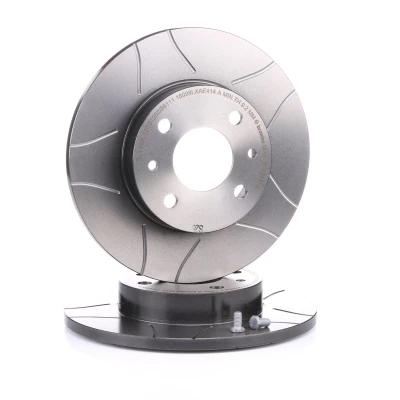 Abbildung von BREMBO MAX LINE 08.5085.75 Bremsscheibe 240 11 4 voll, geschlitzt beschichtet mit Schrauben FIAT: Punto II Hatchback, Coupe, Barchetta