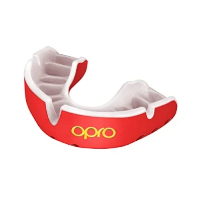 Abbildung von OPRO Mundschutz Gold Level Zahnschutz für Boxen, Kampfsport, MMA, Erwachsene &amp; Kinder Selbstanpassende Schiene Hockey, Kickboxen, Rugby Premium Passform Mit zahnärztlicher Garantie