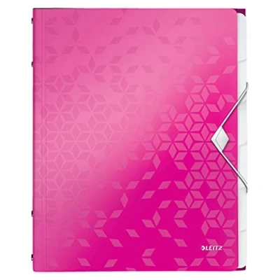 Abbildung von Leitz 46330023 Ordnungsmappe WOW, 6 Fächer, PP, pink metalllic