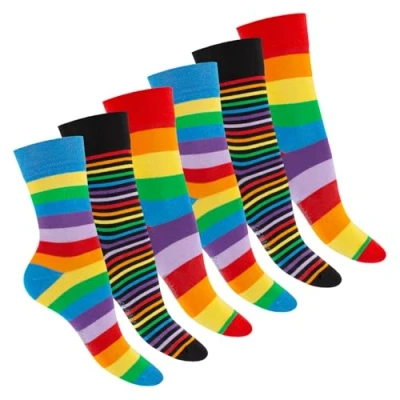 Abbildung von Footstar Damen Ringel Socken (6 Paar) Schwarz 39 42