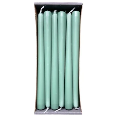 Abbildung von Nordring 12 Stück Spitzkerzen 2,3 cm x 25 hoch moosgrün
