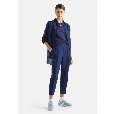 Abbildung von United Colors of Benetton Cropped Stoffhose, Damen, Größe: XS, Dark blue