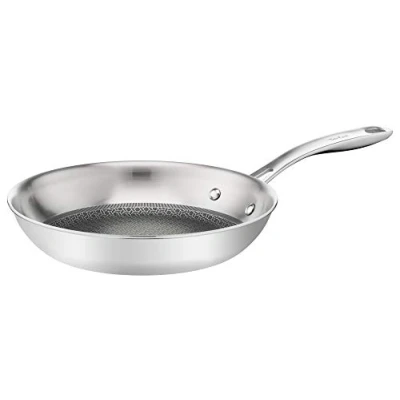Abbildung von Tefal Eternal Mesh Bratpfanne 24 cm Induktion, Edelstahlpfanne kratzfeste Beschichtung, PFOA frei, für alle Herdarten geeignet, E49704