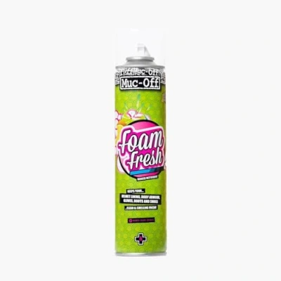 Abbildung von Muc Off Foam Fresh Schaum, 400 ml Schäumendes Sofort Reinigungsmittel mit Zitrusduft Geeignet für Motorradhelm Futter, Motorradhandschuhe und stiefel, als Polsterreiniger