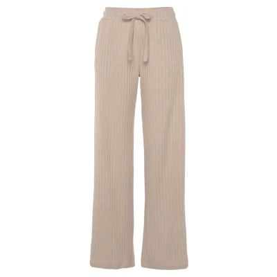 Abbildung von Lascana Homewearhose Nachtwäsche Hose sandmelange, Damen, Größe: 36/38, Sand melange