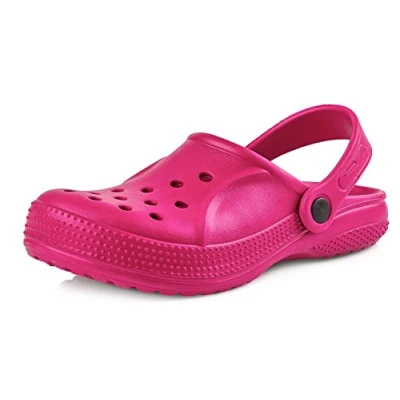 Abbildung von Ladeheid Clogs Kinder Schuhe für Mädchen und Jungen leichte Gartenclogs Gartenschuhe KL055 (Rosa, 34 EU)