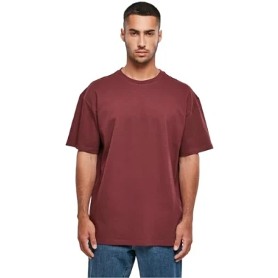 Abbildung von Build Your Brand Herren T Shirt Heavy Oversize Tee, Basic für Männer, Oversized Fit, Baumwolle, XXL, Cherry