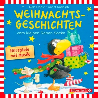 Abbildung von Weihnachtsgeschichten vom kleinen Raben Socke: Alles Advent!, glitzert!, in Eile!, weg! (Der kleine Rabe Socke): 1 CD
