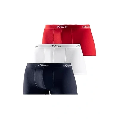 Abbildung von s.Oliver Hipster Panties Rot navy weiß, Herren, Größe: Medium, weiß