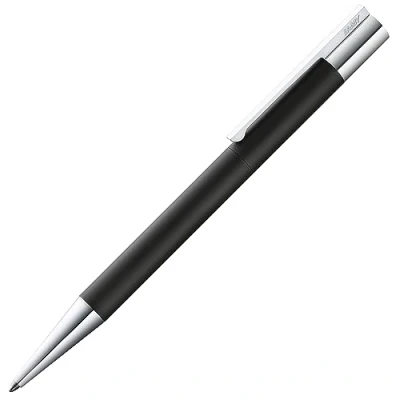 Abbildung von LAMY scala Kugelschreiber 280 Kuli aus Edelstahl in der Farbe Schwarz, strichmattiert Mit Drehmechanik Großra...