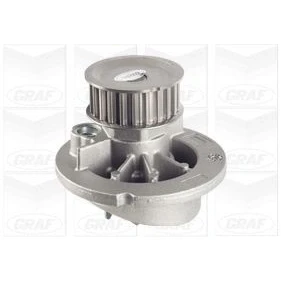 Abbildung von GRAF PA541A Wasserpumpe 23 mit Dichtung mechanisch Stahlblech für Zahnriementrieb OPEL: Corsa C Hatchback, Vectra B Saloon, Meriva A