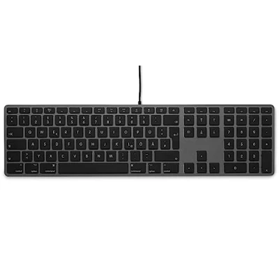 Abbildung von LMP 18244 kabelgebundene USB Tastatur für Mac Space grau (deutsch)