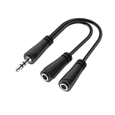 Abbildung von Hama Audio Splitter für 2 Kopfhörer (3,5 mm Klinke Stecker auf 2x 3,5 Buchse, Adapter HiFi Stereo, AUX Doppelstecker Tablet, Handy, Laptop zum gemeinsamen Hören mit Headsets)