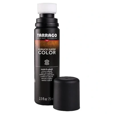 Abbildung von Tarrago Nubuk Wildlederfarbe 75ml Farbauffrischer für Wildleder und Schuhe Verstärkt die Schuhfarben pflegt schützt Mit Schwammapplikator (Schwarz 18)