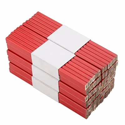 Abbildung von 72Pcs 175mm Red Carpenter Pencil Achteckige Hartholz Markierung Bleistifte
