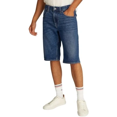 Abbildung von Tommy Jeans Herren Shorts Ronnie Wide Leg, Blau (Denim Dark), 30W
