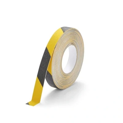 Abbildung von Durable Antirutschband standard DURALINE GRIP color, 25 mm x 15 m, zur Sicherung von Treppen, Rampen etc., gelb/schwarz, 1081130