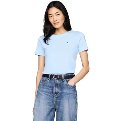 Abbildung von Tommy Hilfiger NEW SLIM CODY Tshirt print, Damen, Größe: XXS, Vessel blue